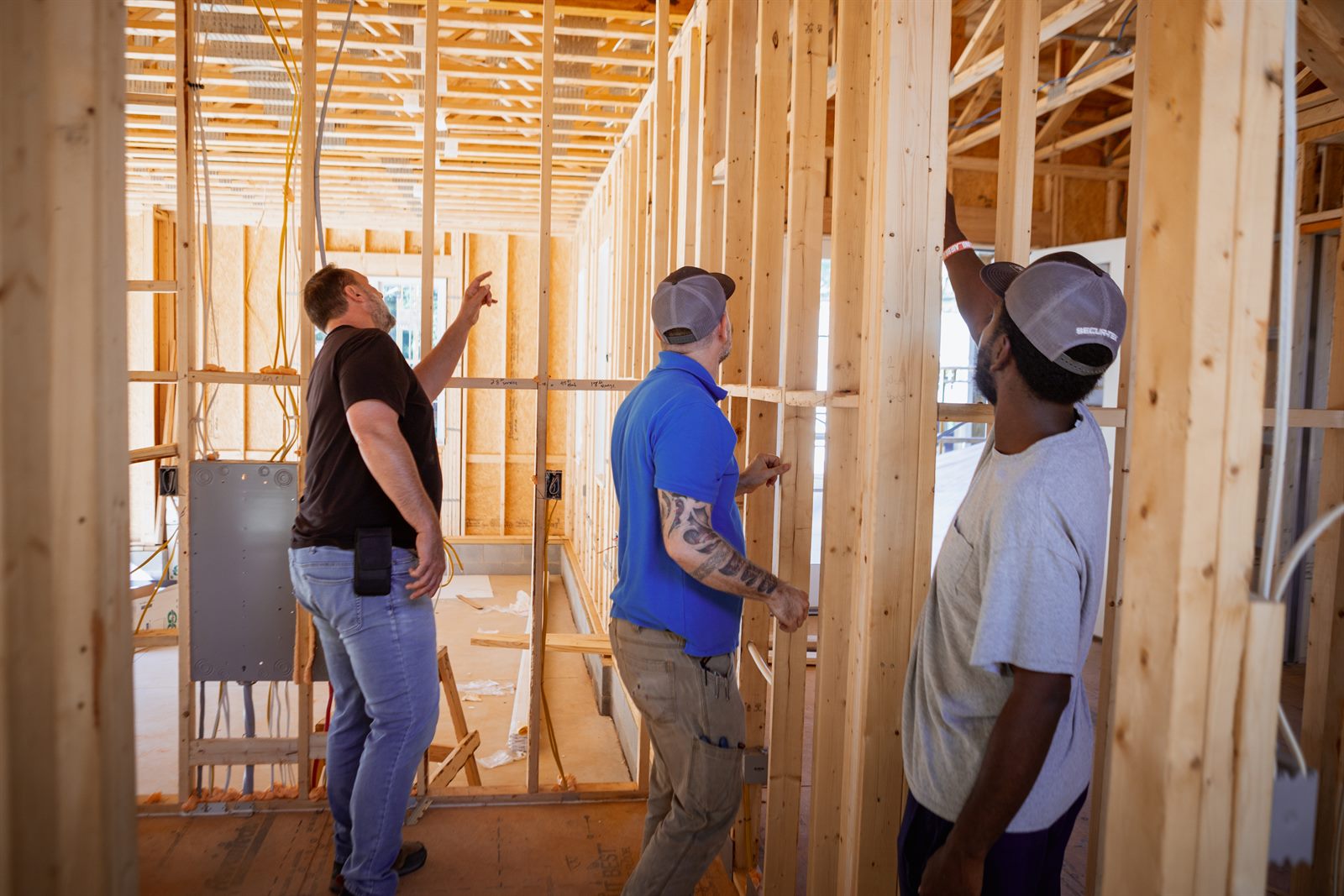 The Secur-Tek crew on a new-construction job site in the Triangle